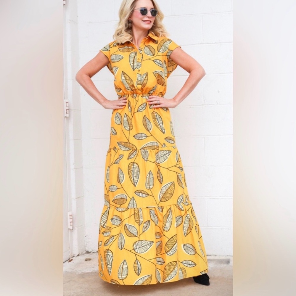 NWT!! || Hutch || Mandi Cap Sleeve Poplin Maxi Dress